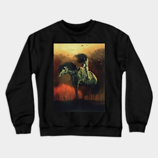 Untitled (Horse Rider), by Zdzisław Beksiński Crewneck Sweatshirt